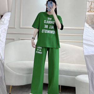 SET DÀI THUN COTTON QUẦN ỐNG SUÔNG IN WE SHOULD ALL BE