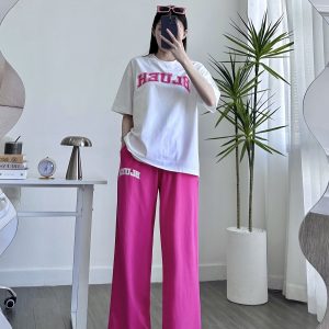 SET DÀI THUN COTTON QUẦN ỐNG SUÔNG IN BLUEH