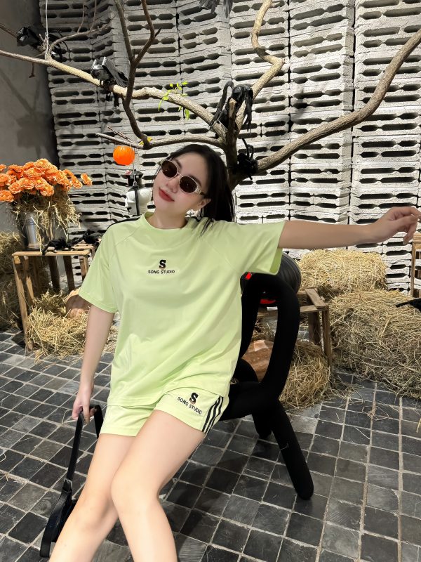 SET ĐÙI THUN COTTON THỂ THAO THÊU S STUDIO KHÁNH LA - Ảnh 4