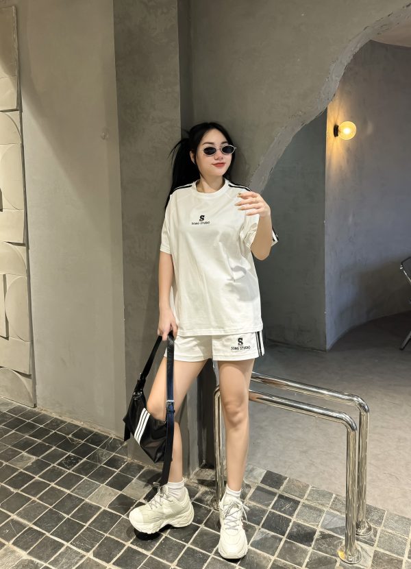SET ĐÙI THUN COTTON THỂ THAO THÊU S STUDIO KHÁNH LA - Ảnh 7