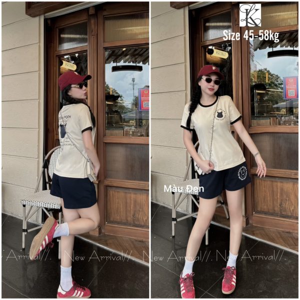 SET ĐÙI THUN COTTON IN GẤU POOH DỄ THƯƠNG KHÁNH LA
