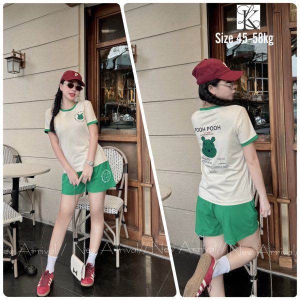 SET ĐÙI THUN COTTON IN GẤU POOH DỄ THƯƠNG KHÁNH LA - Ảnh 4