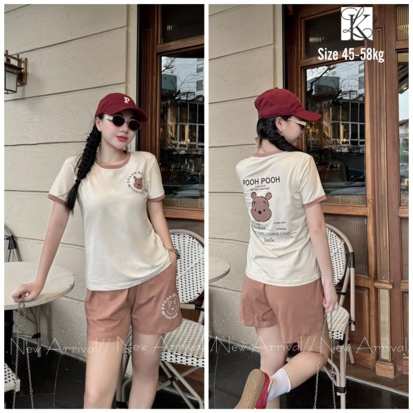 SET ĐÙI THUN COTTON IN GẤU POOH DỄ THƯƠNG KHÁNH LA - Ảnh 9