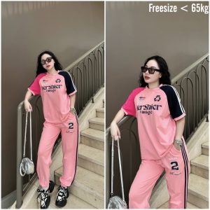 SET DÀI THUN COTTON THỂ THAO PHỐI MÀU IN CHỮ MERSHIER