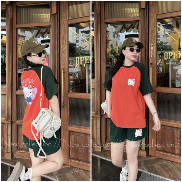 SET ĐÙI THUN COTTON PHỐI MÀU KITTY THỜI TRANG KHÁNH LA - Ảnh 6