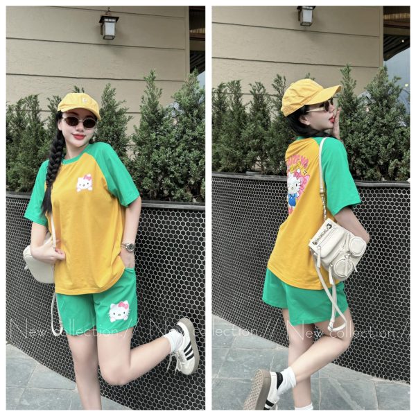 SET ĐÙI THUN COTTON PHỐI MÀU KITTY THỜI TRANG KHÁNH LA - Ảnh 9