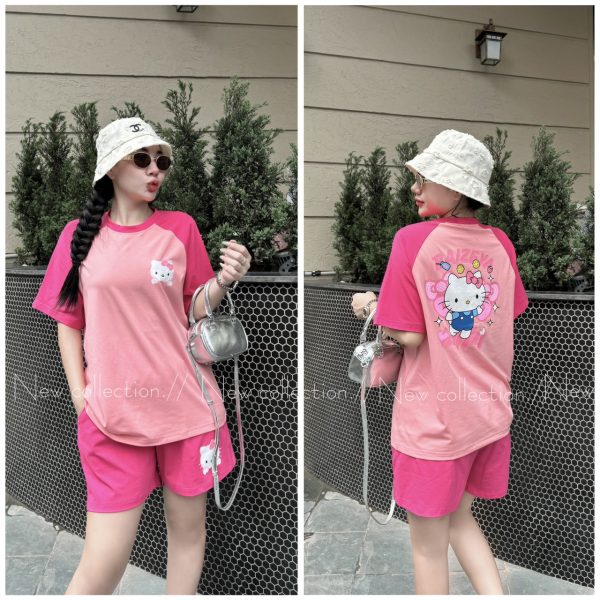SET ĐÙI THUN COTTON PHỐI MÀU KITTY THỜI TRANG KHÁNH LA - Ảnh 10