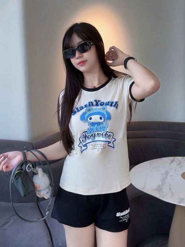 SET ĐÙI THUN COTTON IN THỎ MELODY KEM PHỐI MÀU KHÁNH LA - Ảnh 5