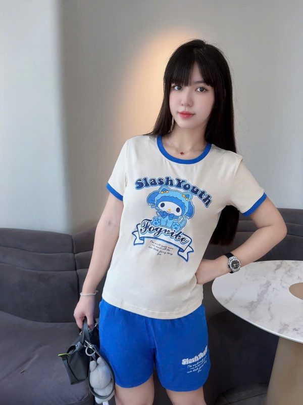 SET ĐÙI THUN COTTON IN THỎ MELODY KEM PHỐI MÀU KHÁNH LA - Ảnh 3