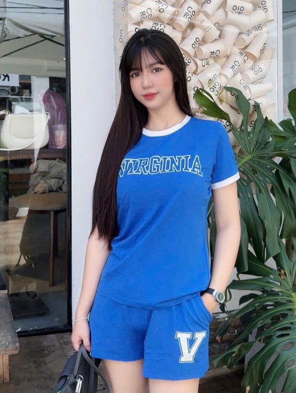 SET ĐÙI THUN COTTON IN CHỮ VIRGINIA SỐ 51 SAU LƯNG - Ảnh 2