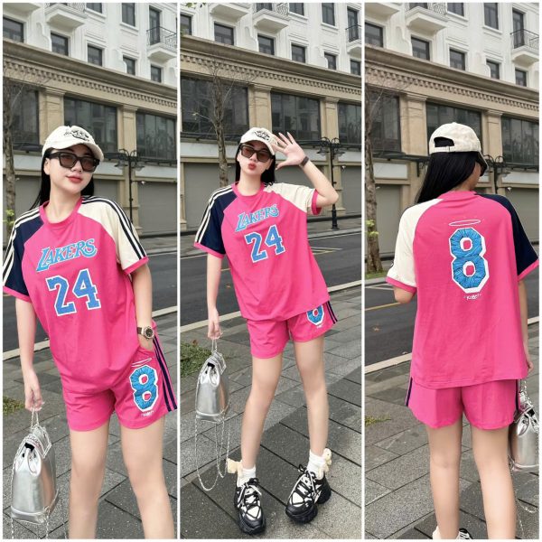 SET ĐÙI THỂ THAO THUN COTTON IN LAKERS 24 PHỐI MÀU