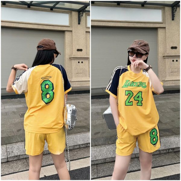 SET ĐÙI THỂ THAO THUN COTTON IN LAKERS 24 PHỐI MÀU - Ảnh 4