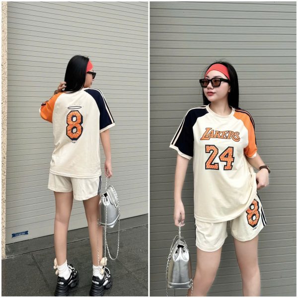 SET ĐÙI THỂ THAO THUN COTTON IN LAKERS 24 PHỐI MÀU - Ảnh 5