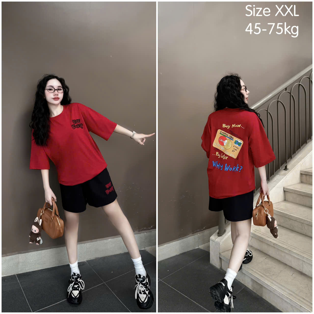 SET ĐÙI THUN ÁO COTTON PHOM RỘNG QUẦN DA CÁ KHÁNH LA - Ảnh 13