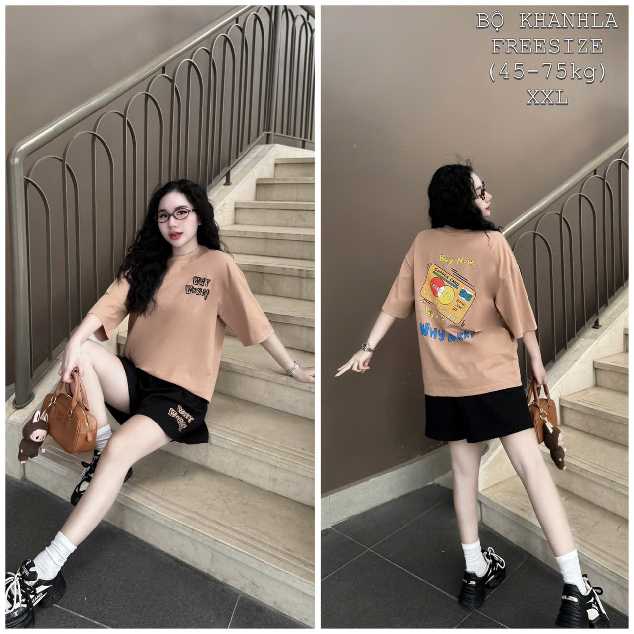 SET ĐÙI THUN ÁO COTTON PHOM RỘNG QUẦN DA CÁ KHÁNH LA - Ảnh 16
