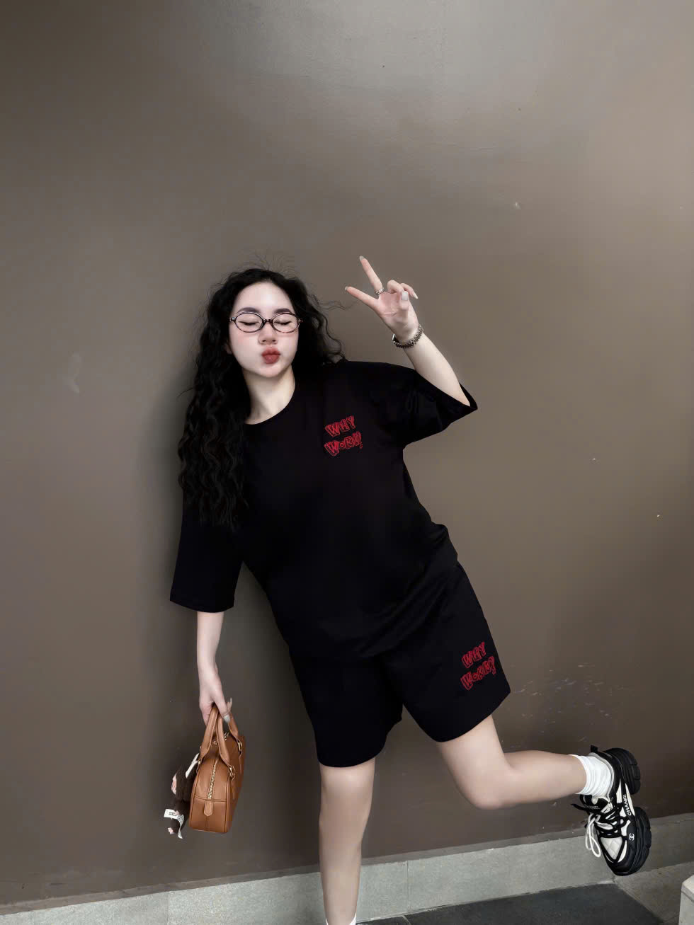 SET ĐÙI THUN ÁO COTTON PHOM RỘNG QUẦN DA CÁ KHÁNH LA - Ảnh 3