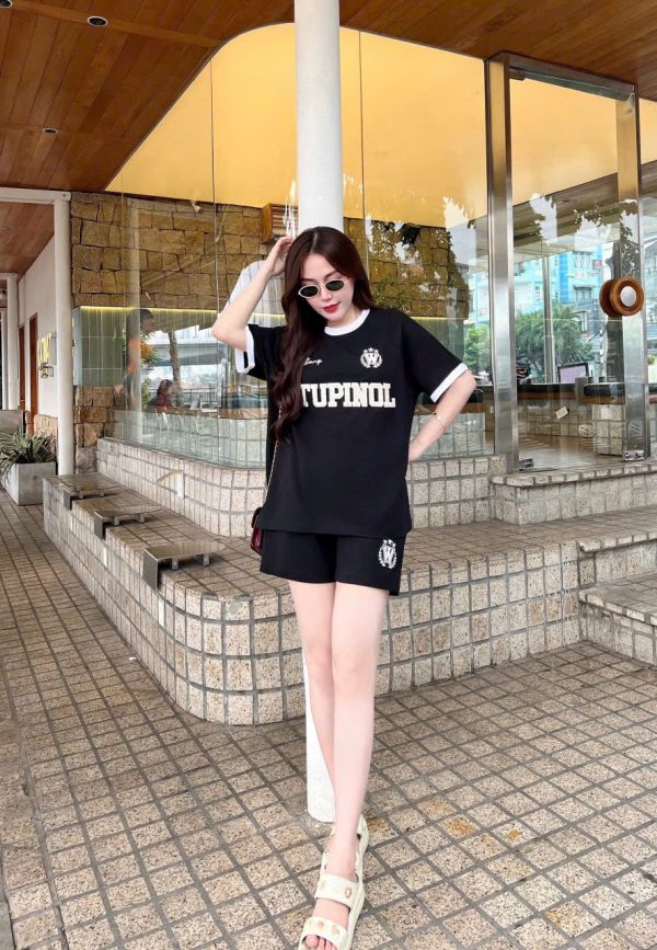 SET ĐÙI THỂ THAO THUN COTTON THÊU STUPIOL KHÁNH LA - Ảnh 3