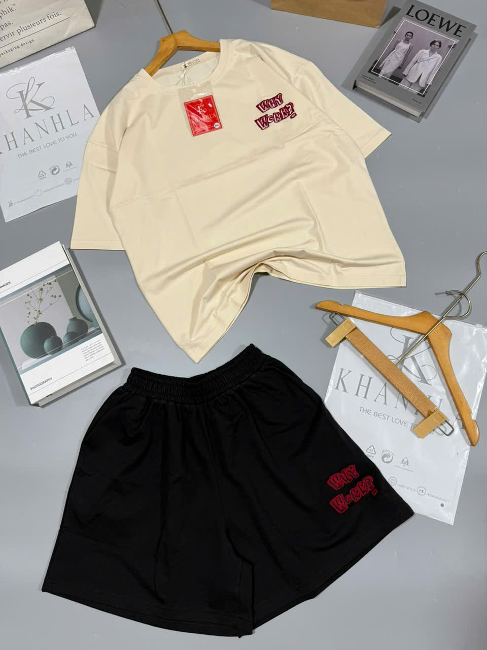 SET ĐÙI THUN ÁO COTTON PHOM RỘNG QUẦN DA CÁ KHÁNH LA - Ảnh 12