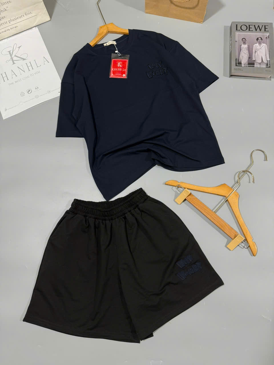 SET ĐÙI THUN ÁO COTTON PHOM RỘNG QUẦN DA CÁ KHÁNH LA - Ảnh 10