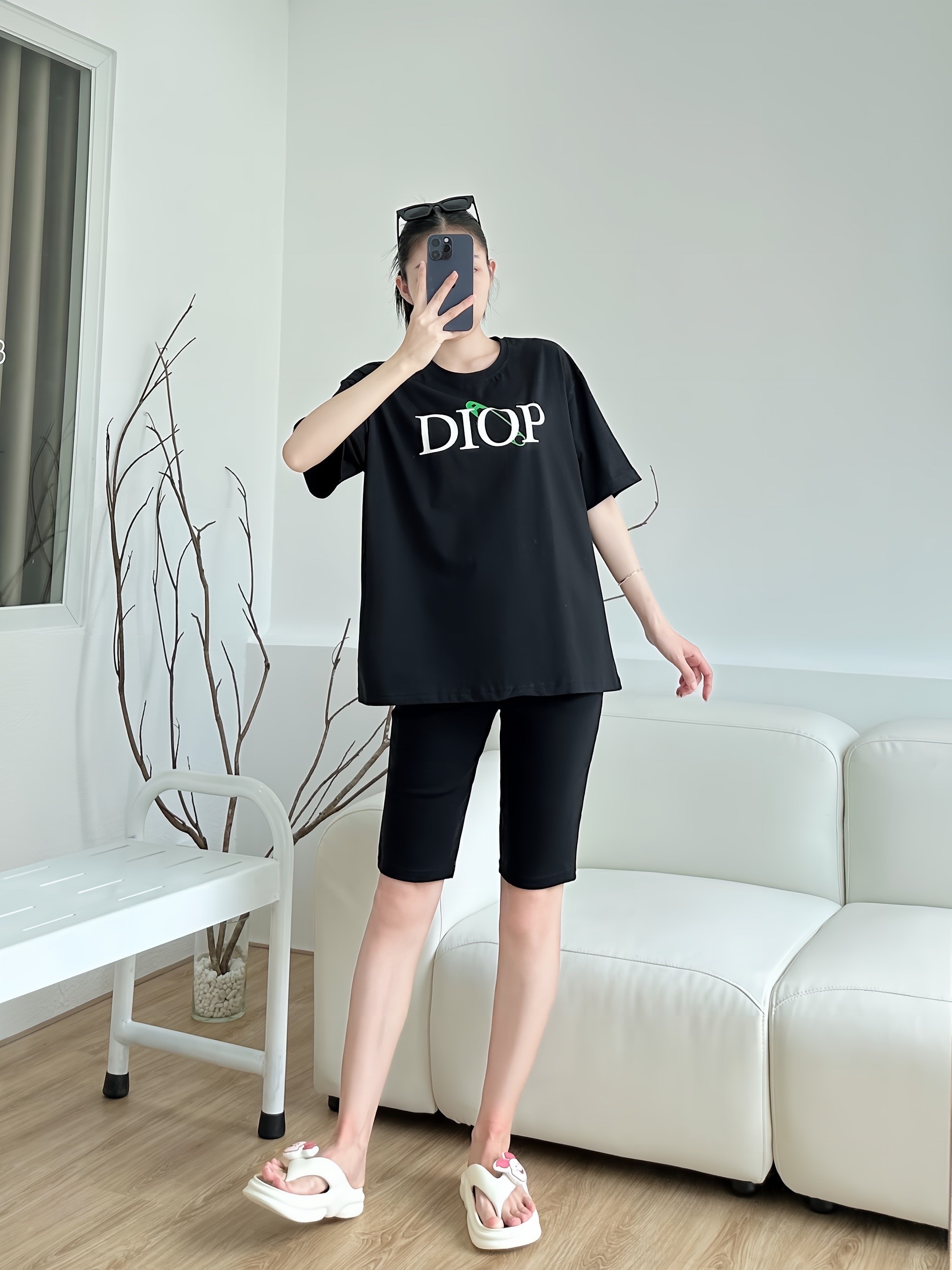 SET LỬNG ÁO THUN COTTON 4C DIOP QUẦN ÔM KHÁNH LA - Ảnh 2