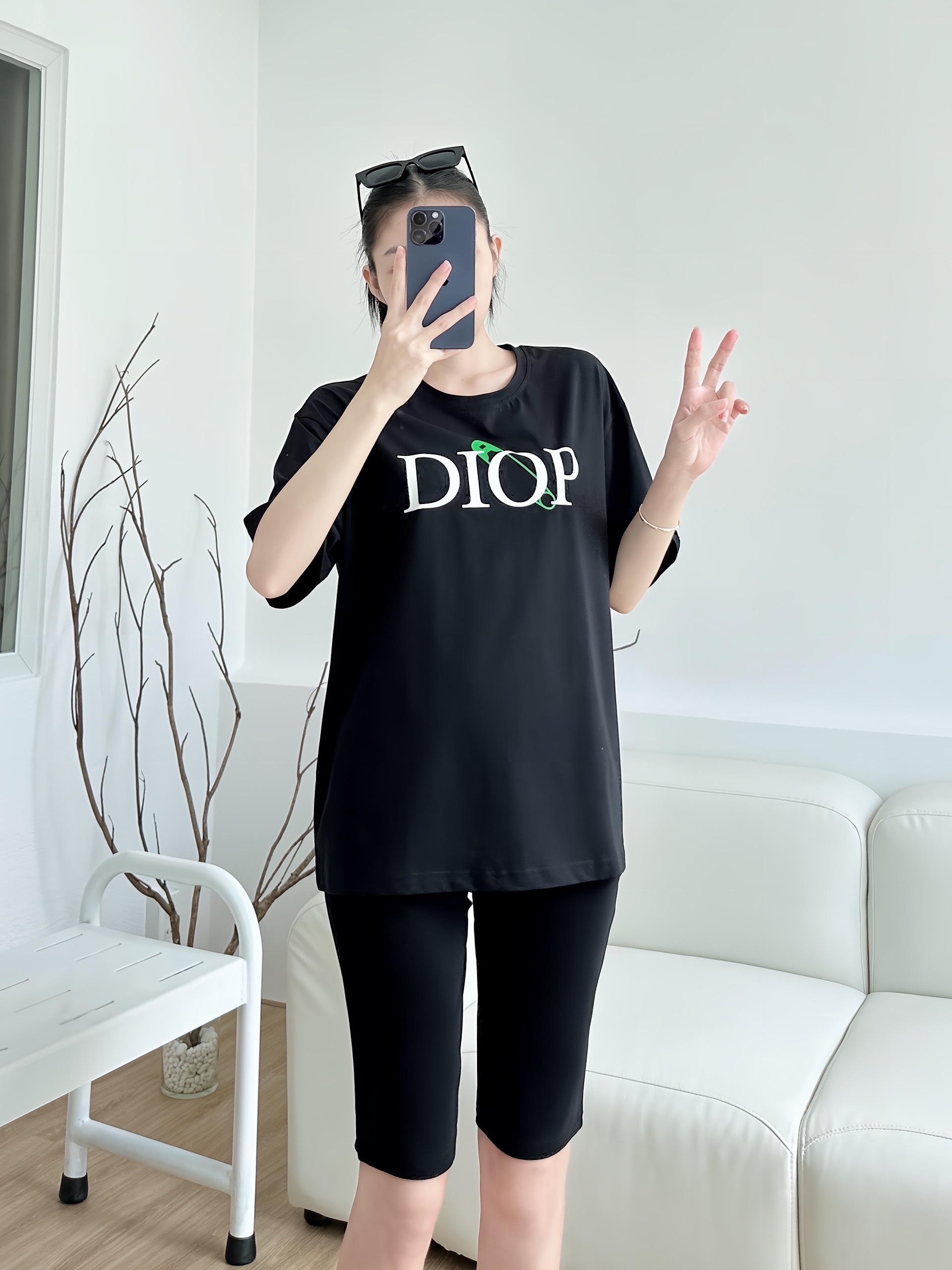 SET LỬNG ÁO THUN COTTON 4C DIOP QUẦN ÔM KHÁNH LA - Ảnh 4