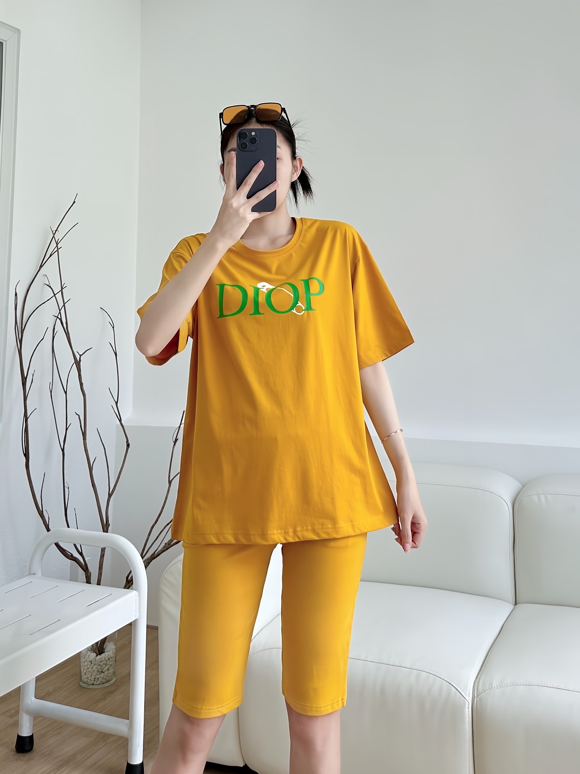 SET LỬNG ÁO THUN COTTON 4C DIOP QUẦN ÔM KHÁNH LA - Ảnh 5