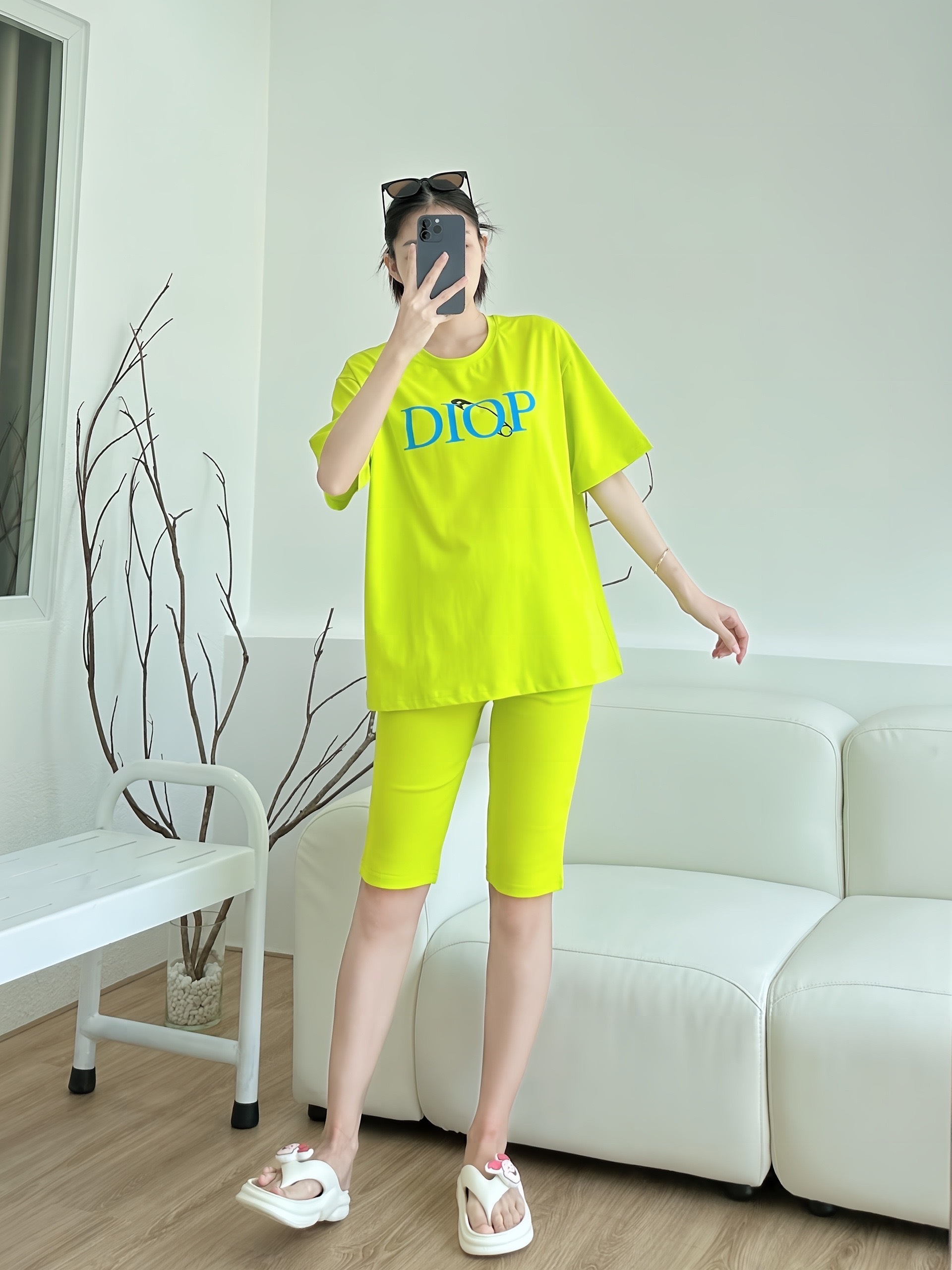 SET LỬNG ÁO THUN COTTON 4C DIOP QUẦN ÔM KHÁNH LA