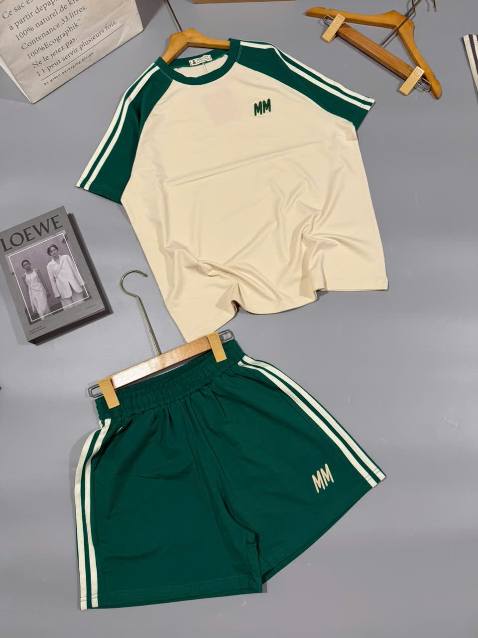 Set Bộ Đui Thun Cotton Phoi Mau Theu MM Khanh La - Ảnh 12