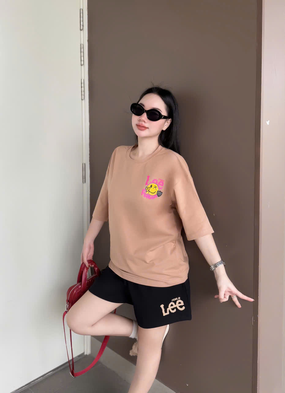 SET ĐÙI ÁO THUN COTTON PHOM RỘNG QUẦN DA CÁ IN LEE - Ảnh 18
