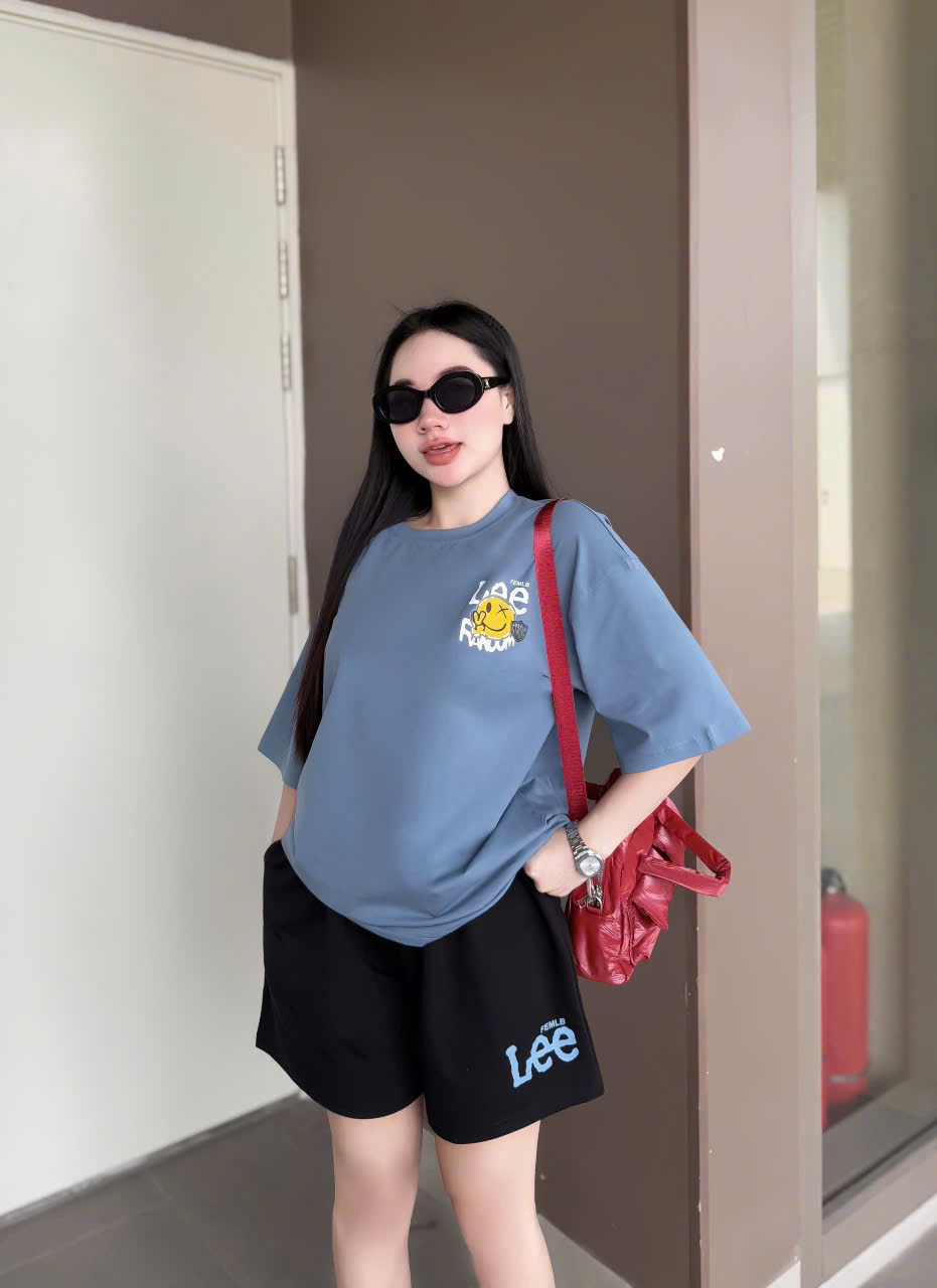 SET ĐÙI ÁO THUN COTTON PHOM RỘNG QUẦN DA CÁ IN LEE - Ảnh 17