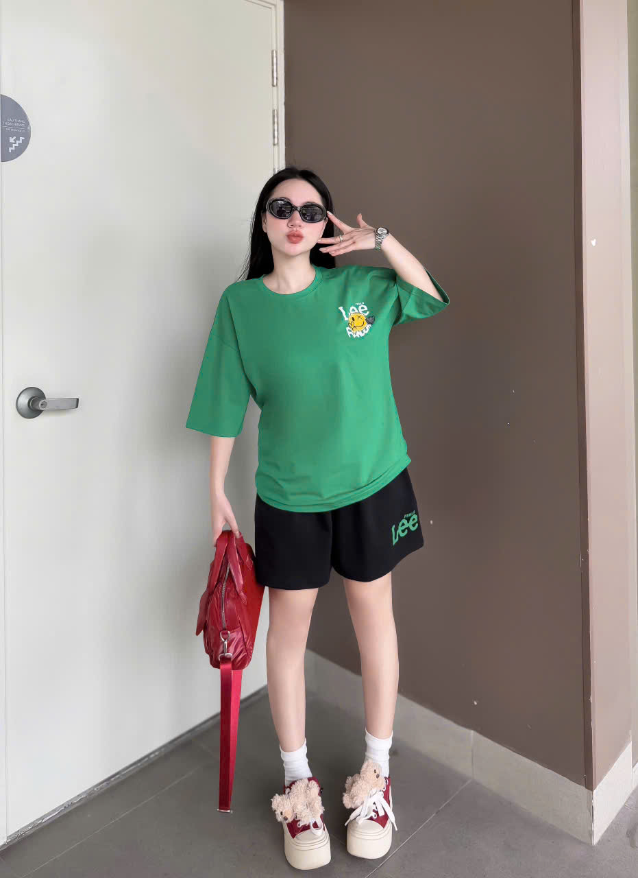 SET ĐÙI ÁO THUN COTTON PHOM RỘNG QUẦN DA CÁ IN LEE - Ảnh 13