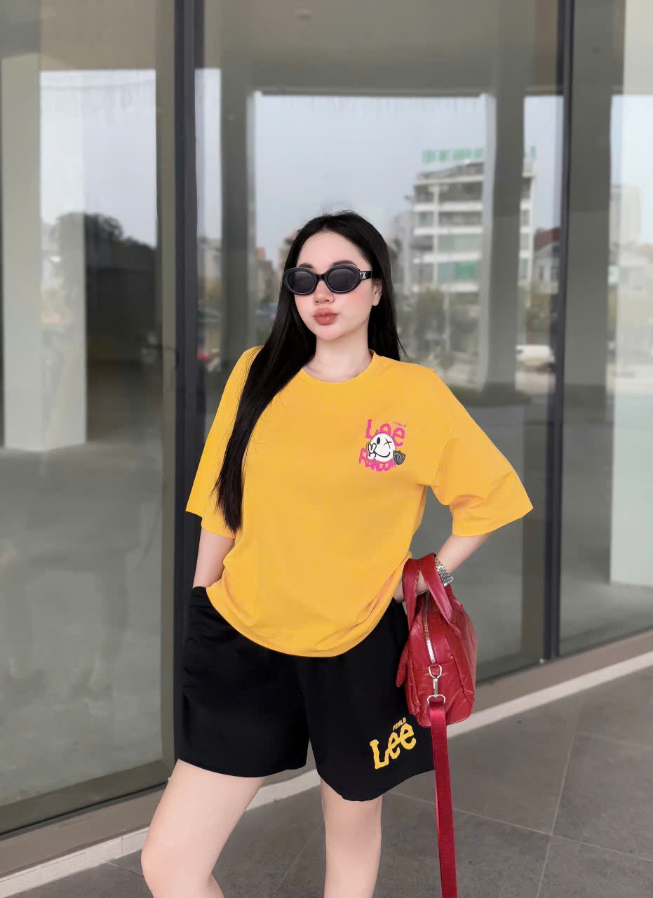 SET ĐÙI ÁO THUN COTTON PHOM RỘNG QUẦN DA CÁ IN LEE - Ảnh 15