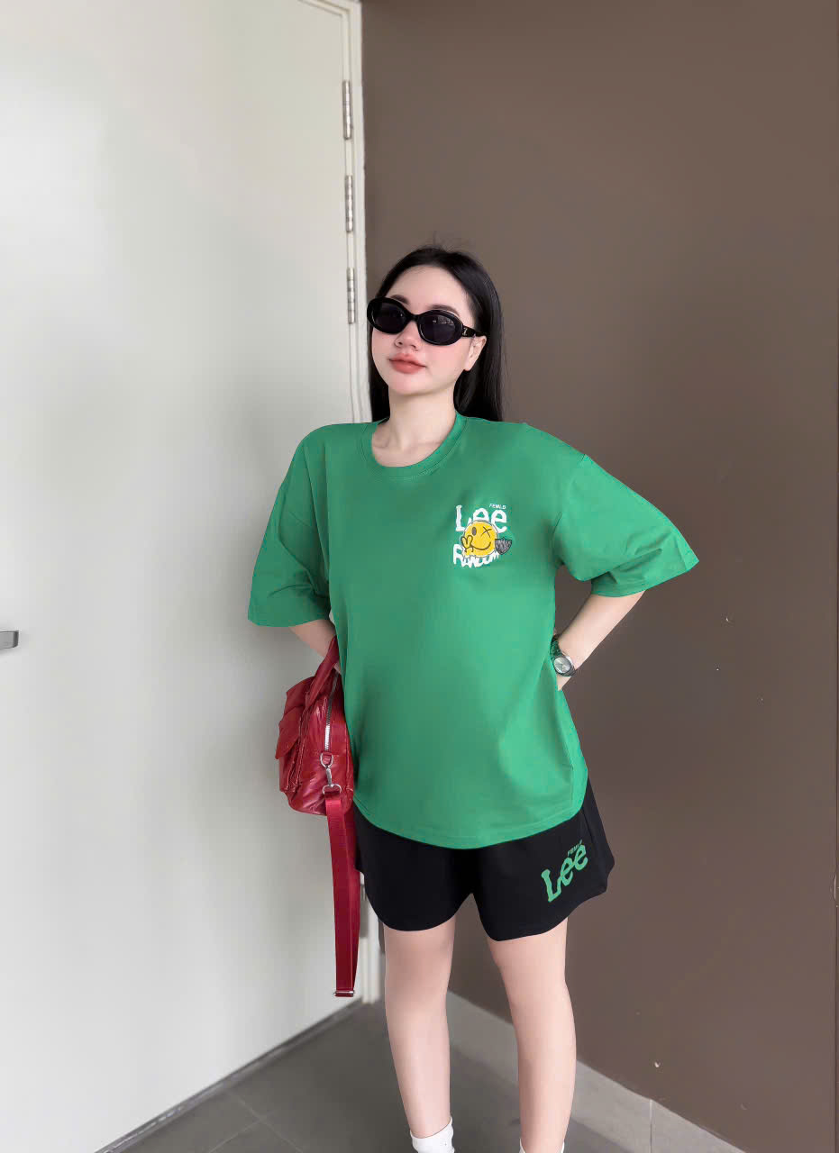 SET ĐÙI ÁO THUN COTTON PHOM RỘNG QUẦN DA CÁ IN LEE - Ảnh 12