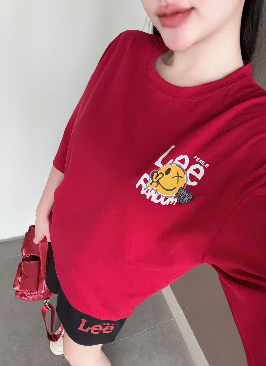 SET ĐÙI ÁO THUN COTTON PHOM RỘNG QUẦN DA CÁ IN LEE - Ảnh 11