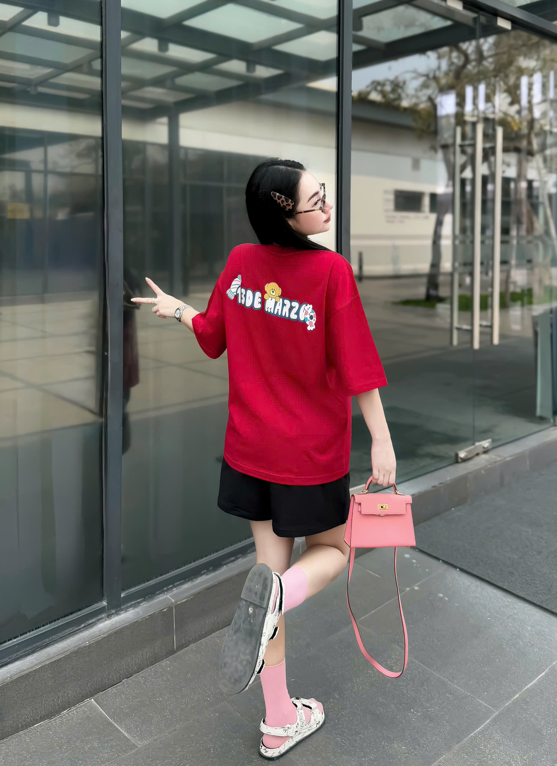 SET ĐÙI ÁO THUN PHOM RỘNG QUẦN DA CÁ IN HÌNH GẤU TRẺ TRUNG - Ảnh 18