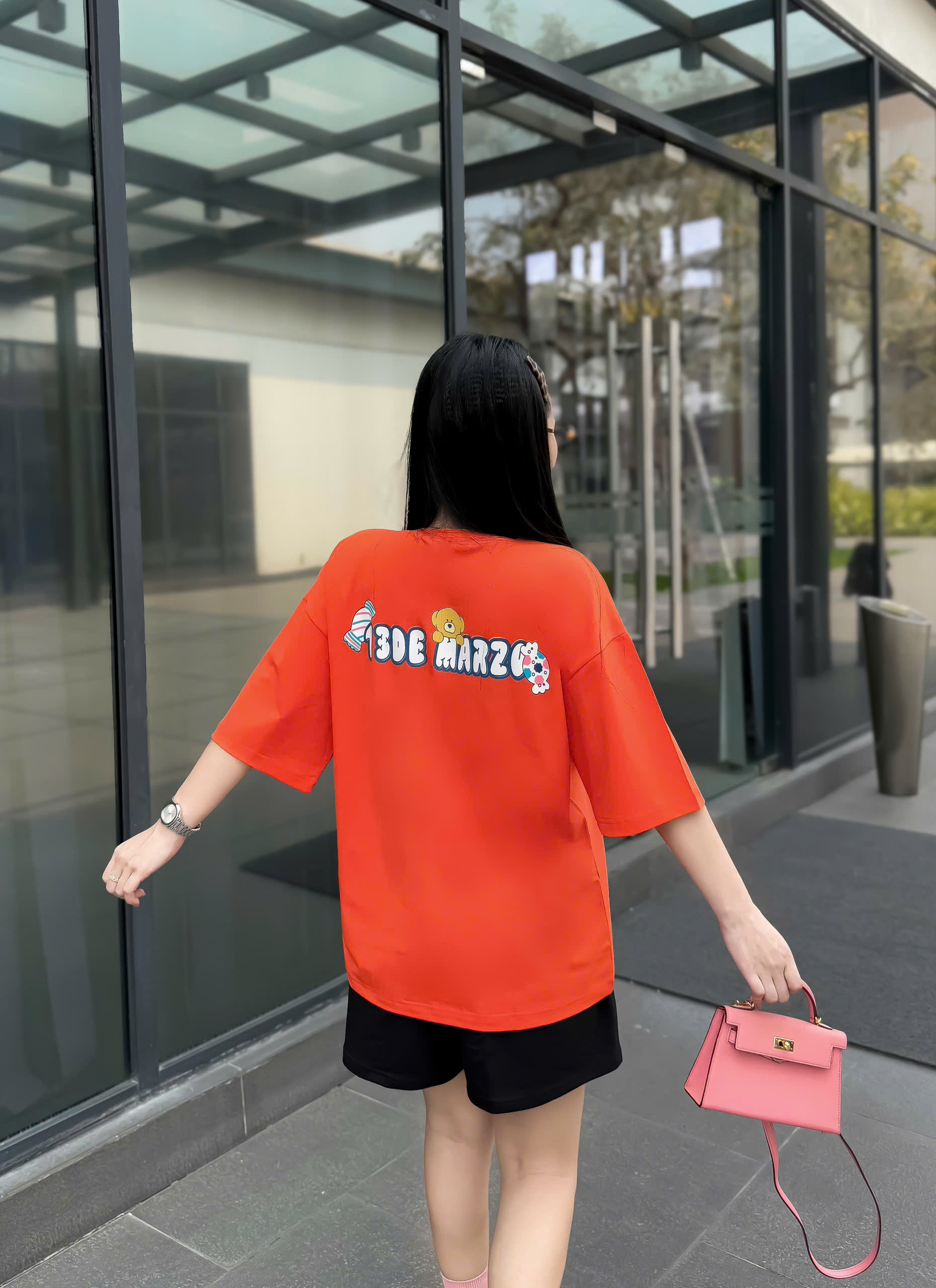 SET ĐÙI ÁO THUN PHOM RỘNG QUẦN DA CÁ IN HÌNH GẤU TRẺ TRUNG - Ảnh 26