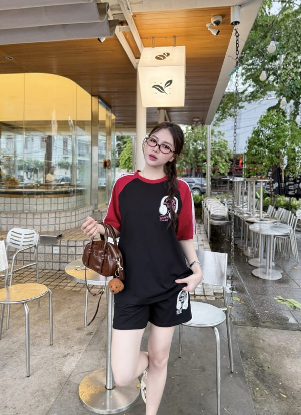 Set Đùi Thun Cotton Tai Nghe Phối Màu Khánh La - Ảnh 13